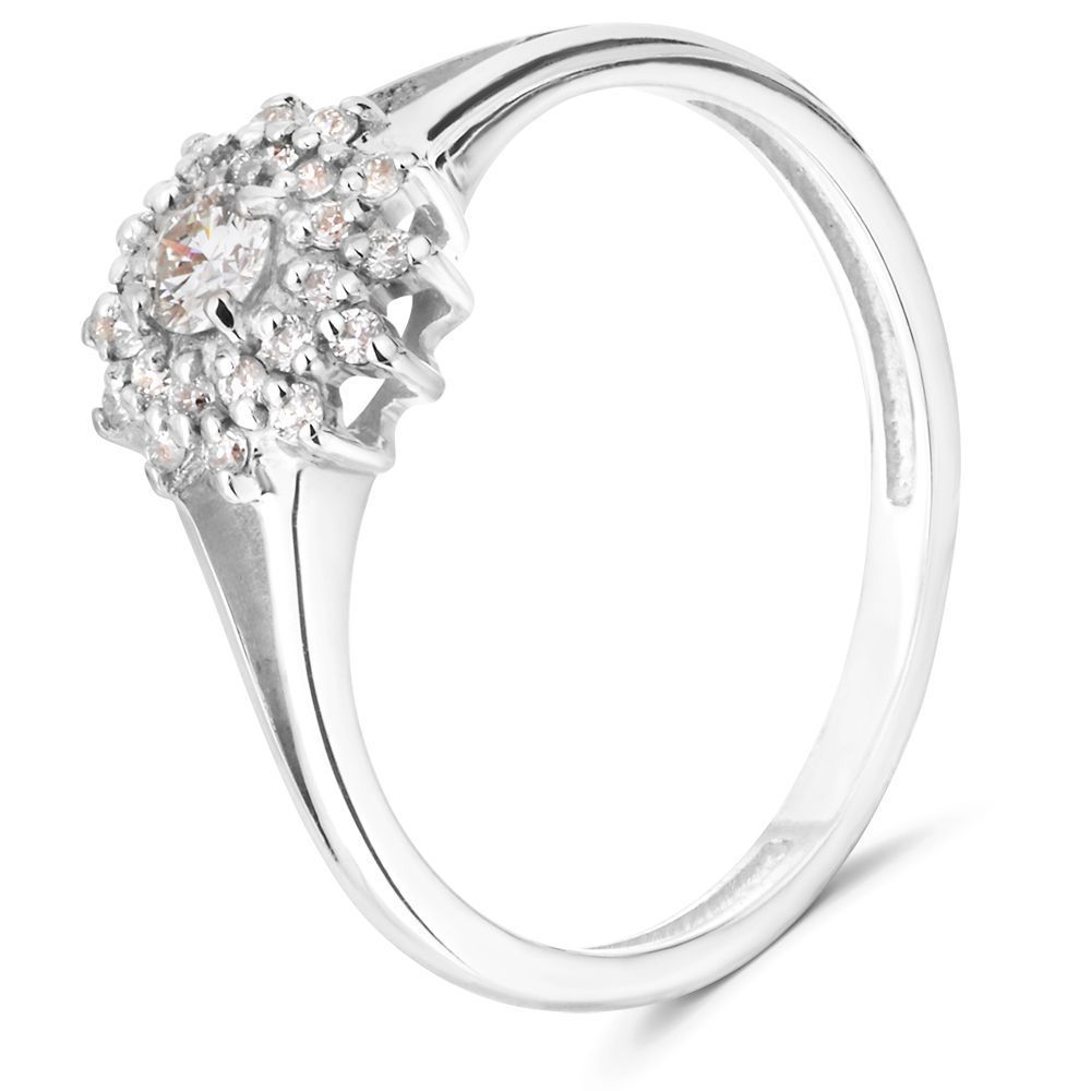 Кольцо из белого золота с бриллиантами