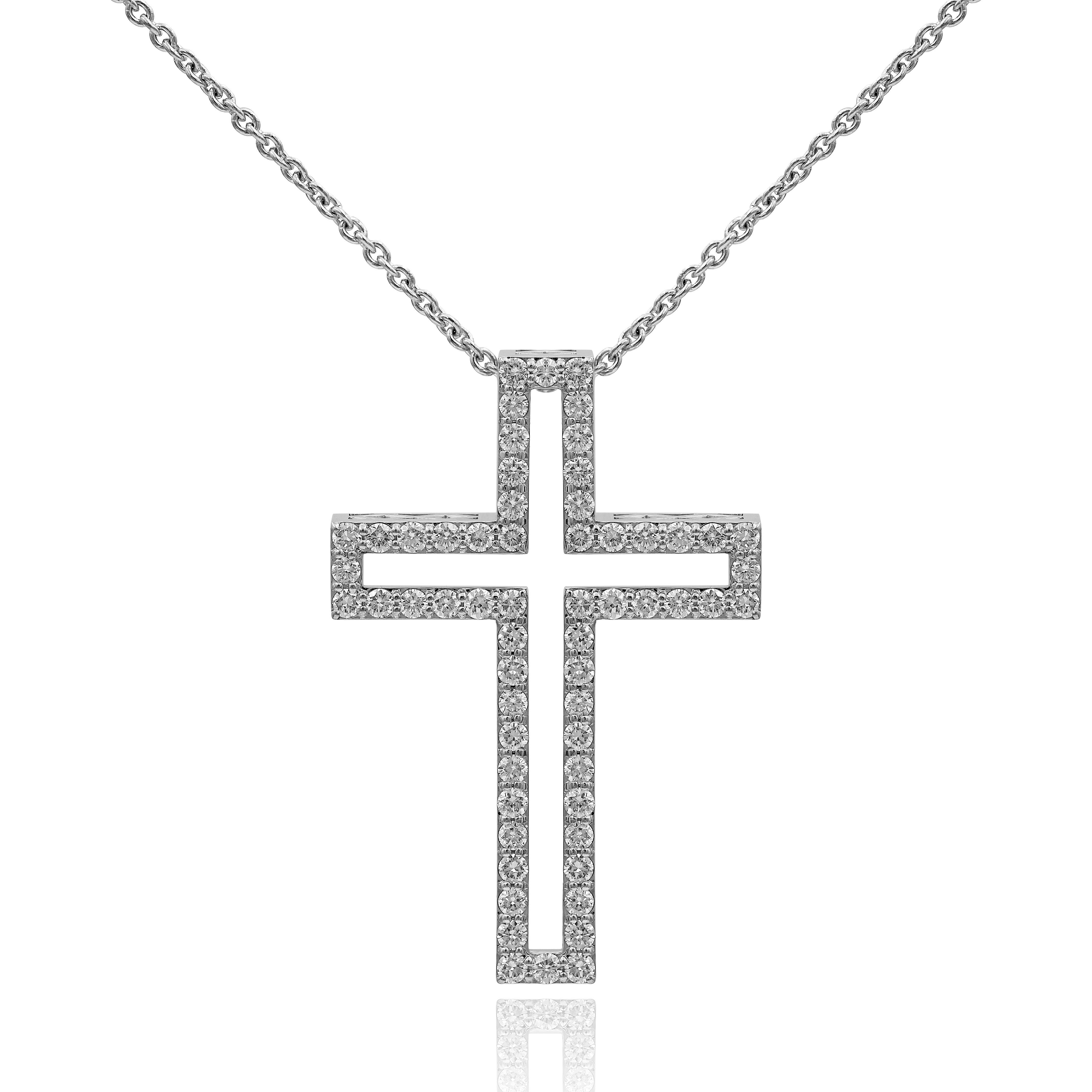 Колье из белого золота с бриллиантами