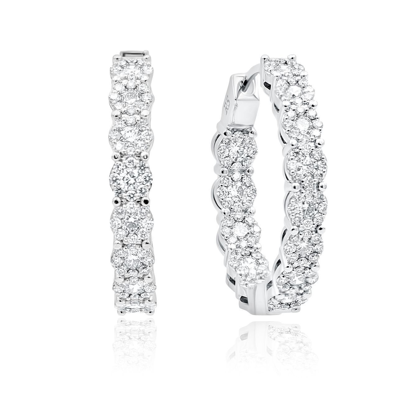 Серьги из белого золота с бриллиантами