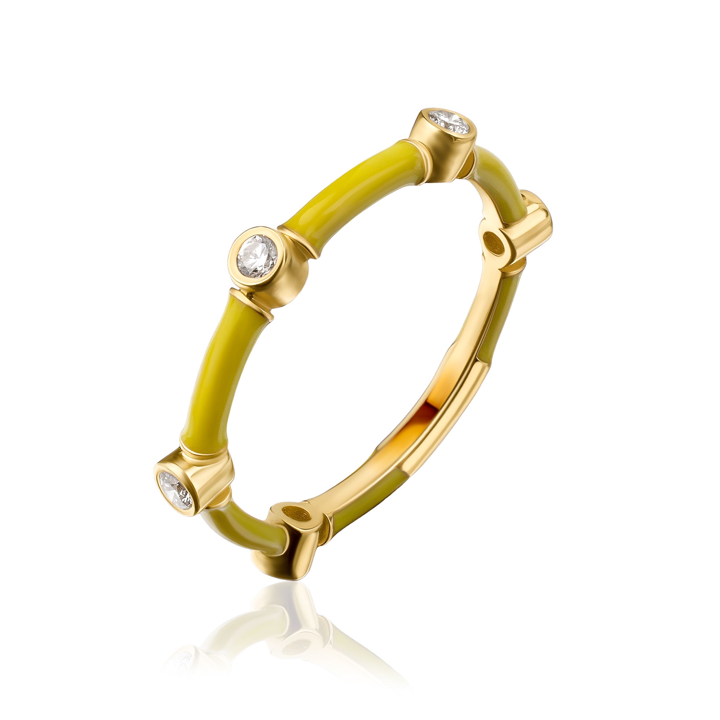 Кольцо из желтого золота с бриллиантами