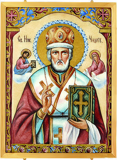 Икона «Святитель Николай» из серебра