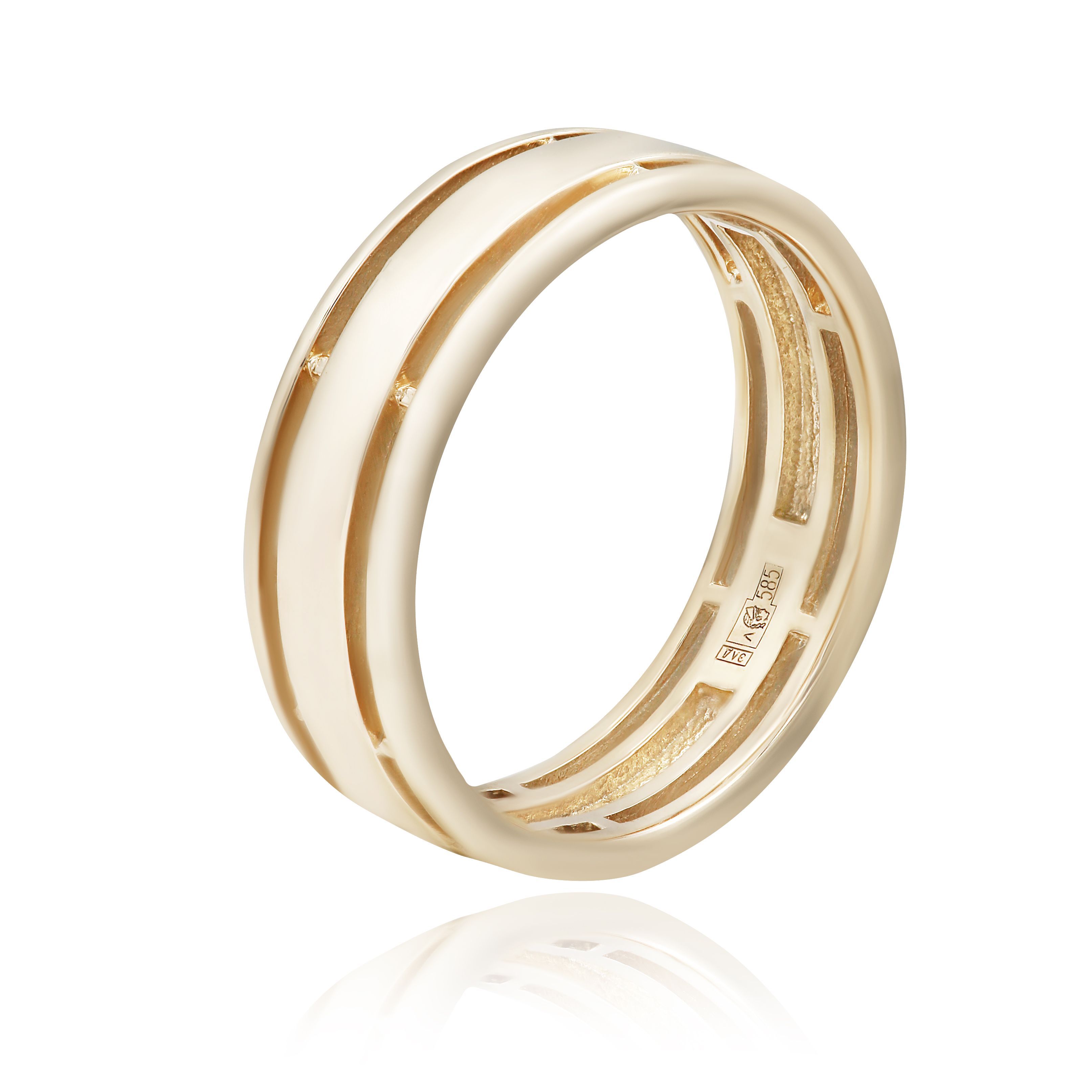 Обручальное кольцо из красного золота 