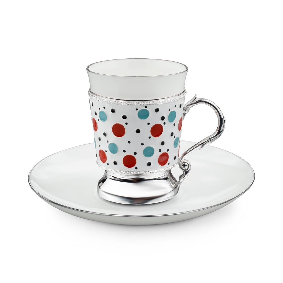 Набор кофейный «Русские традиции» из серебра