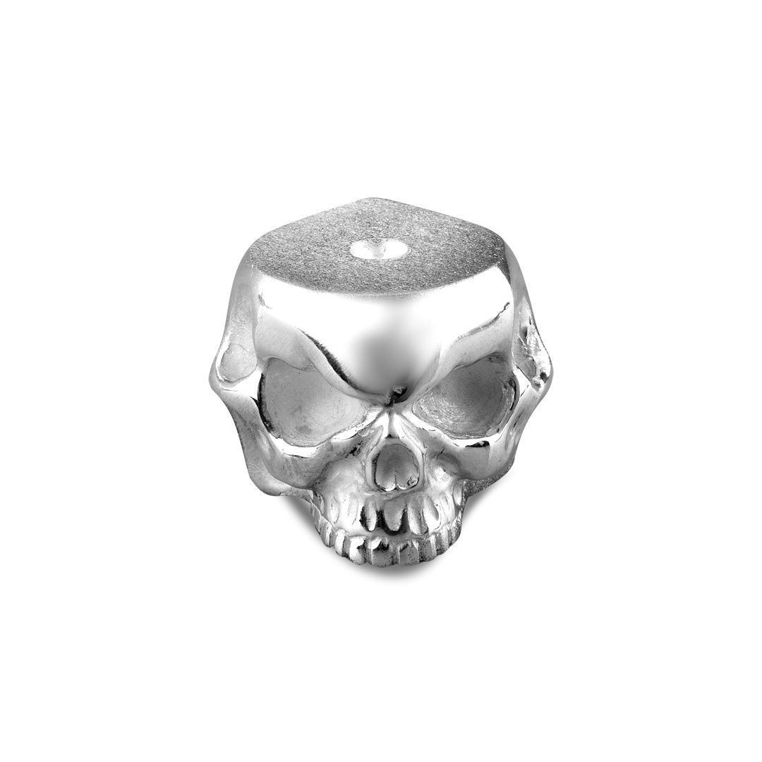 Кубик для льда из серебра «Череп»