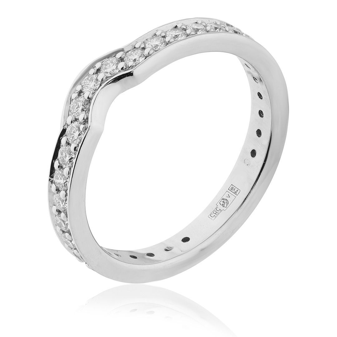 Кольцо из белого золота с бриллиантами