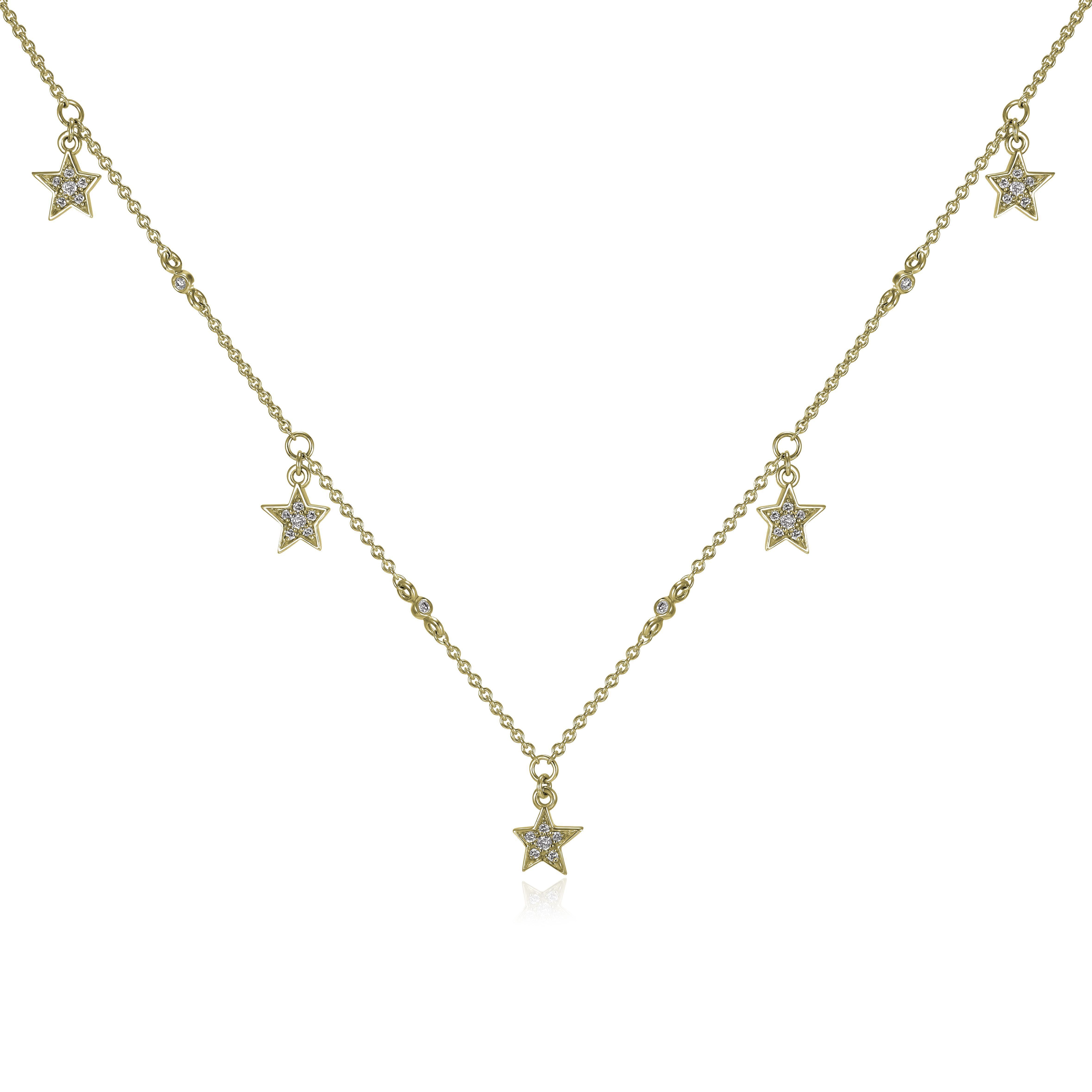 Колье из желтого золота с бриллиантами