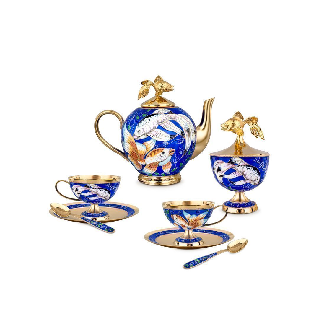 Сервиз чайный из серебра 