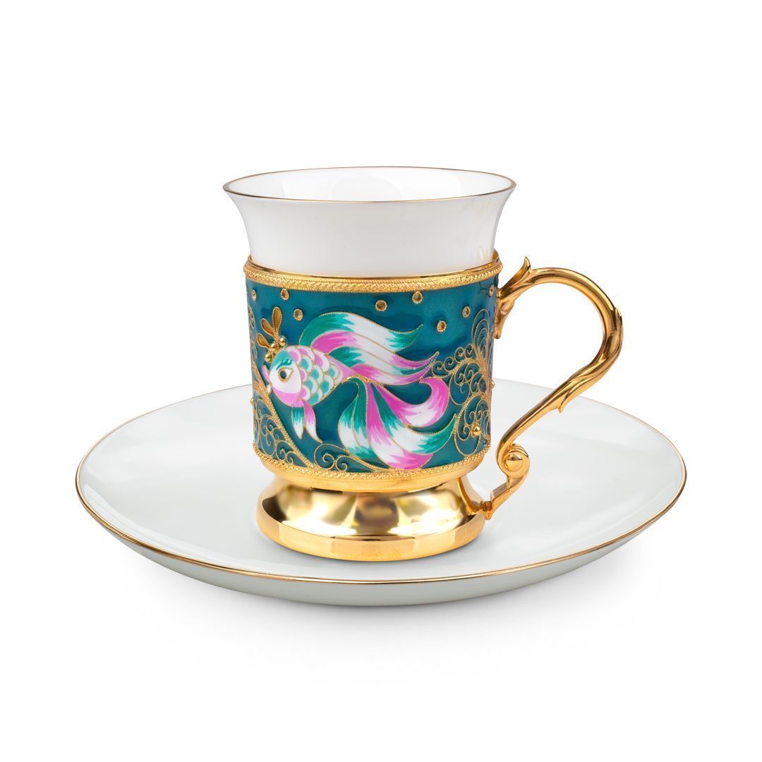 Набор кофейный из серебра