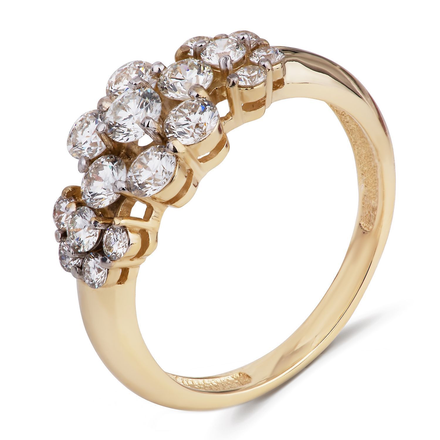 Кольцо из желтого золота с бриллиантами