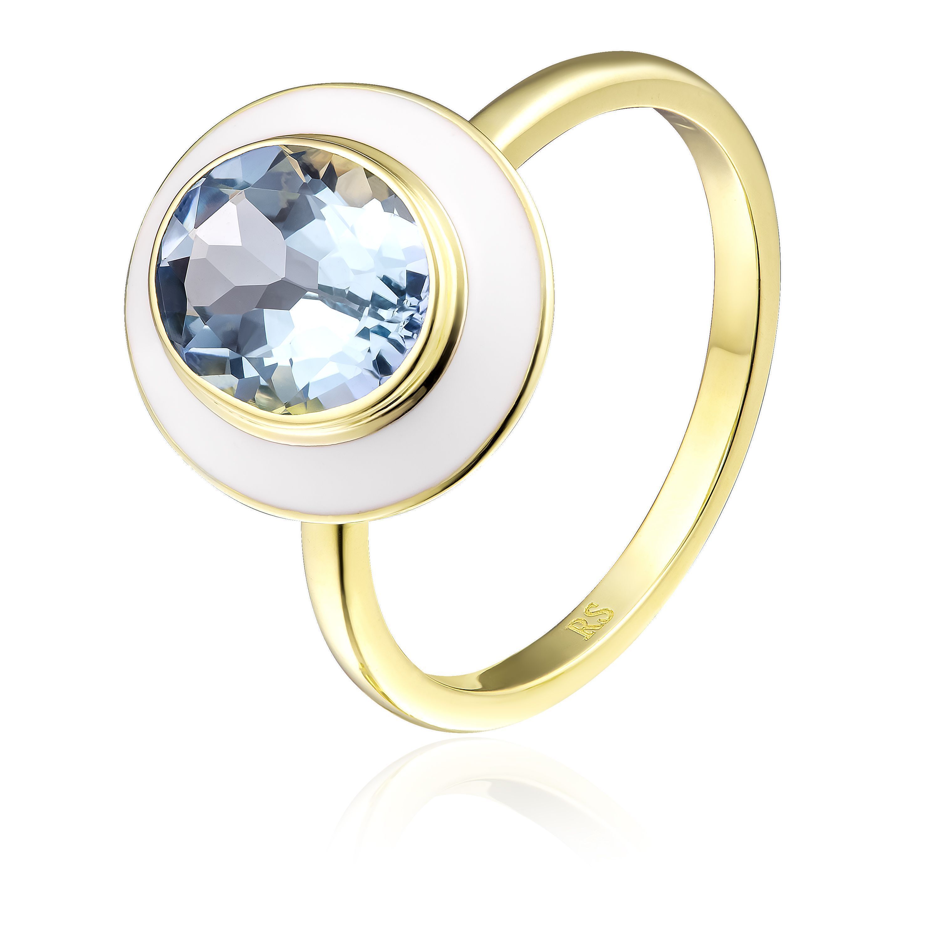 Кольцо из желтого золота с топазом