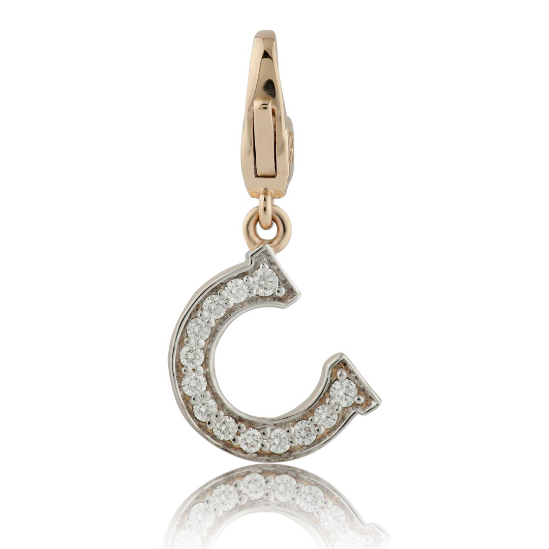 Подвеска из красного золота с бриллиантами