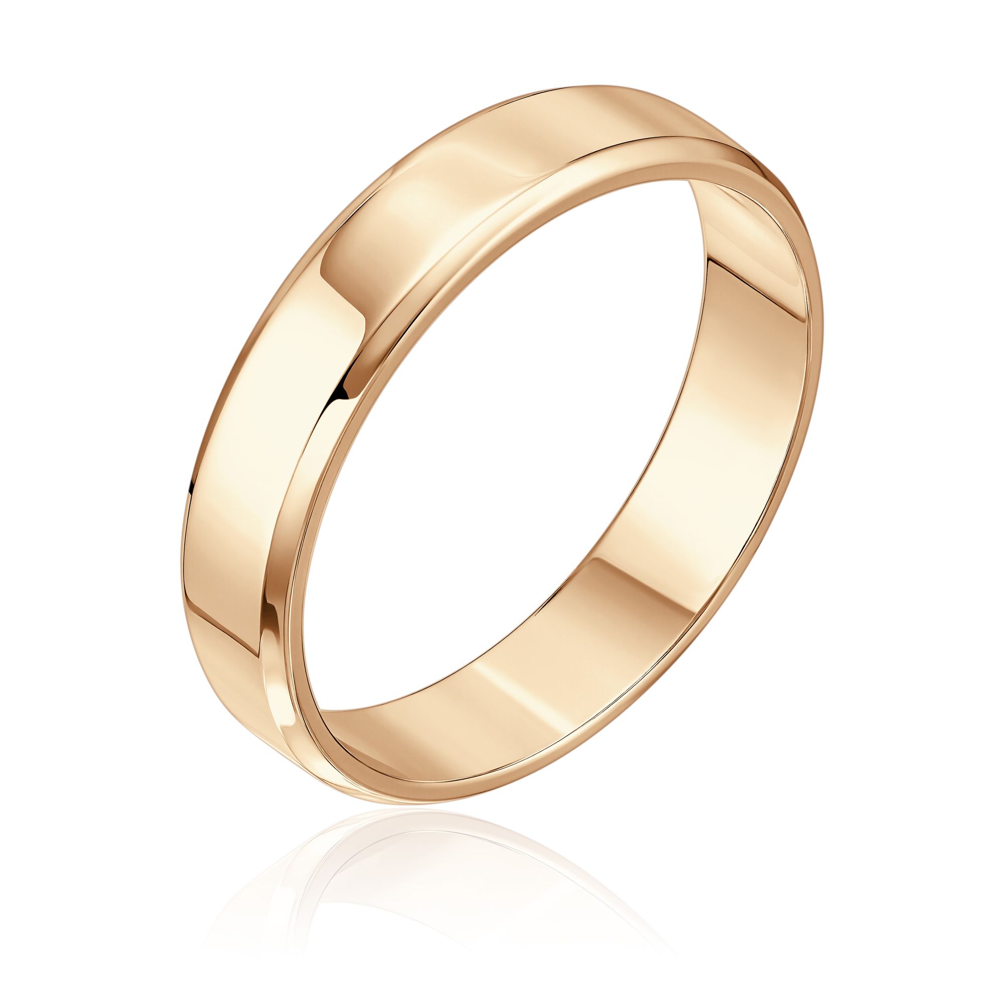 Обручальное кольцо из красного золота 