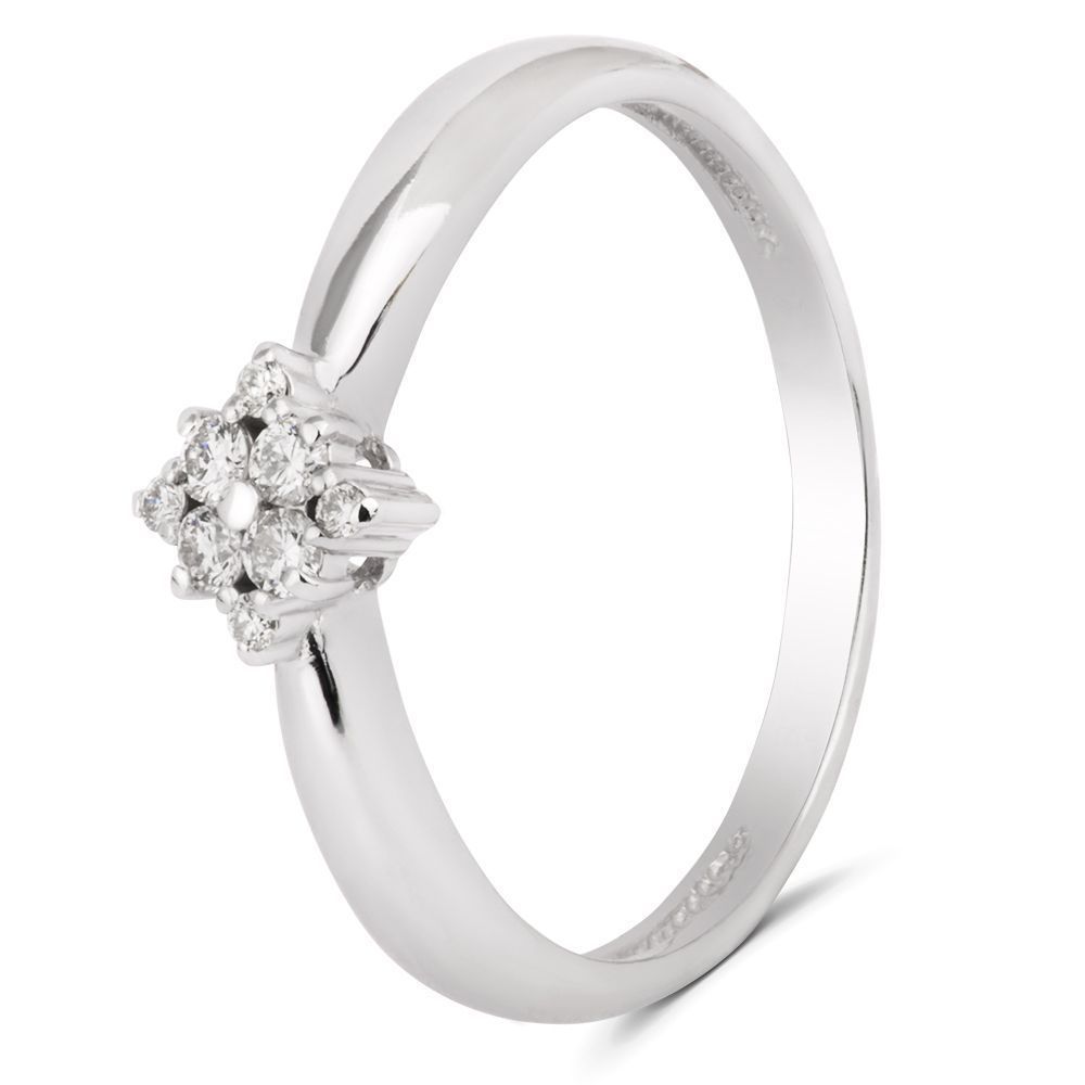 Кольцо из белого золота с бриллиантами