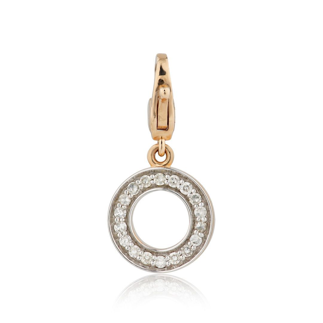 Подвеска из красного золота с бриллиантами