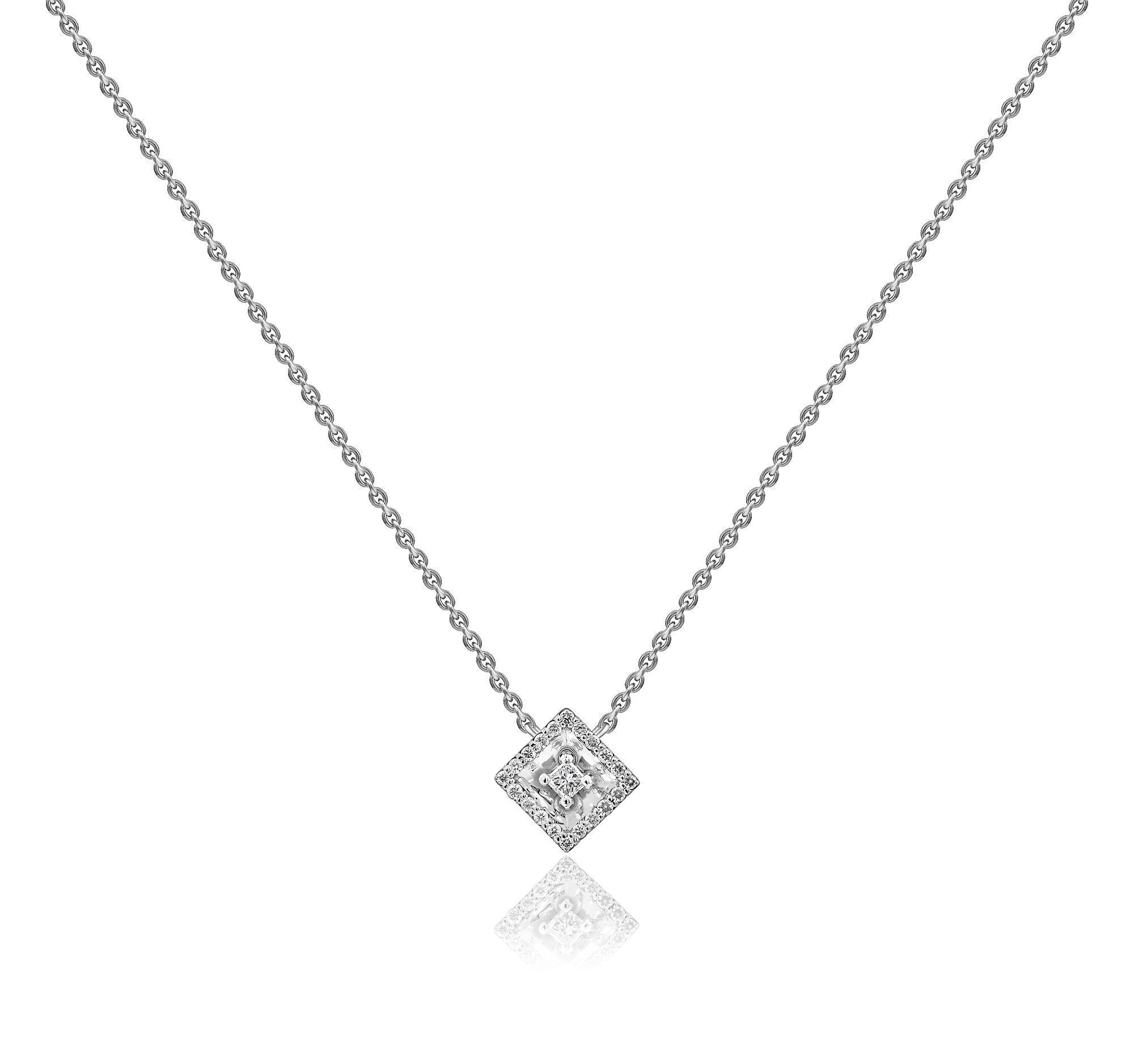 Колье из белого золота с бриллиантами