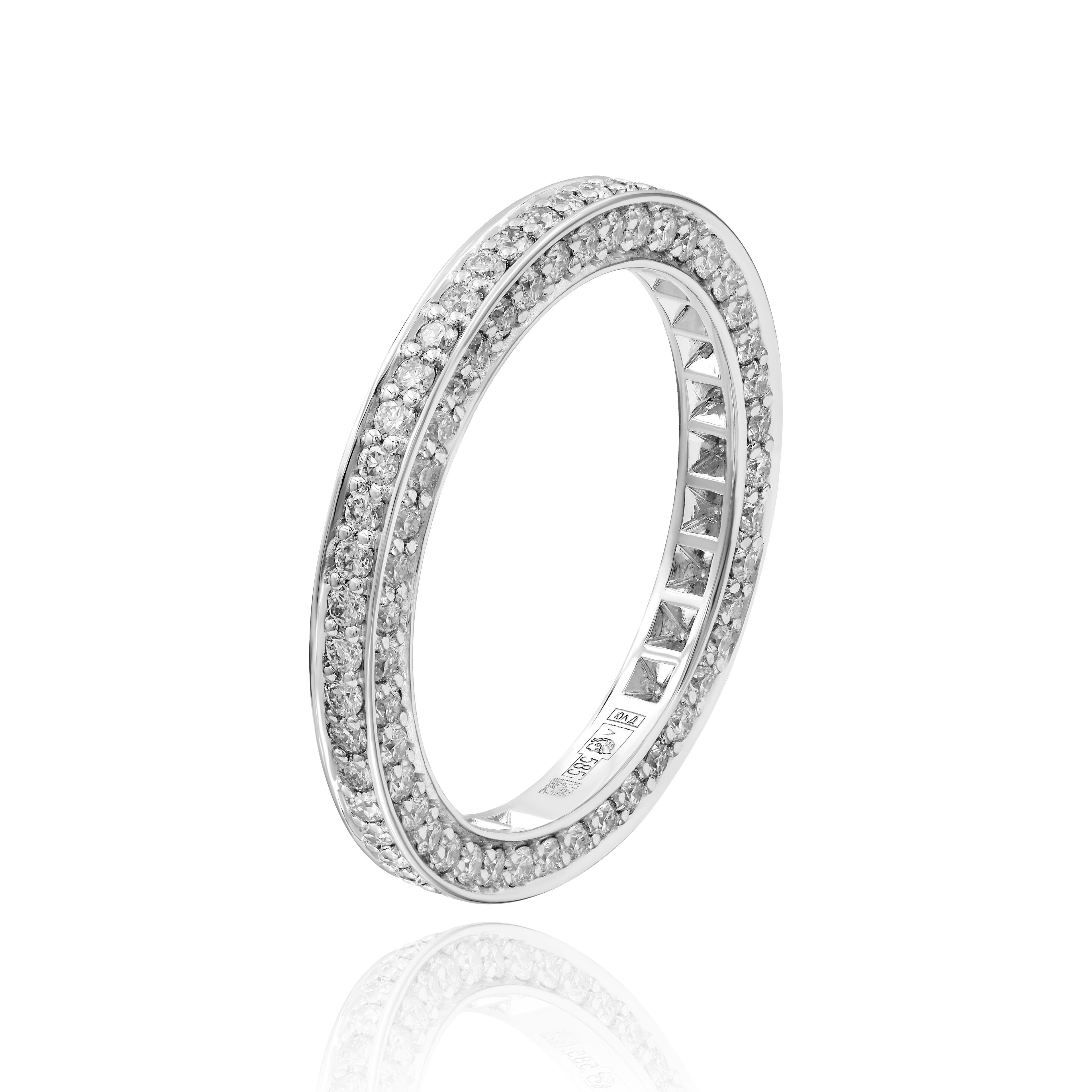 Кольцо из белого золота с бриллиантами