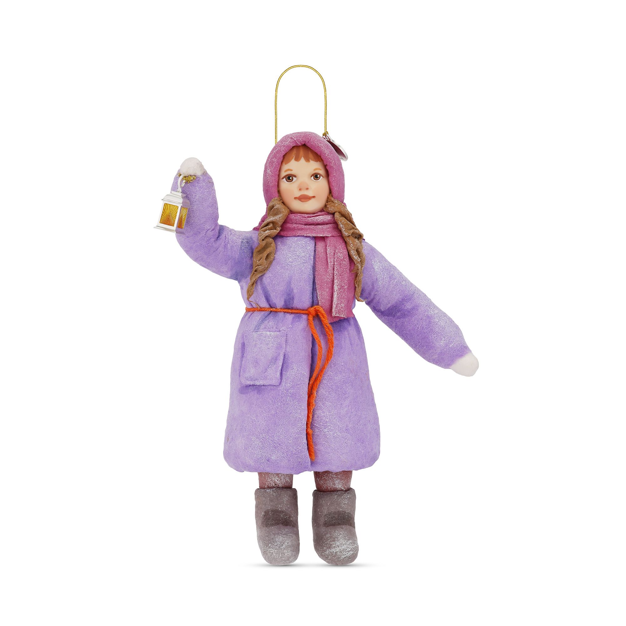 Елочная игрушка «Варя с фонариком»