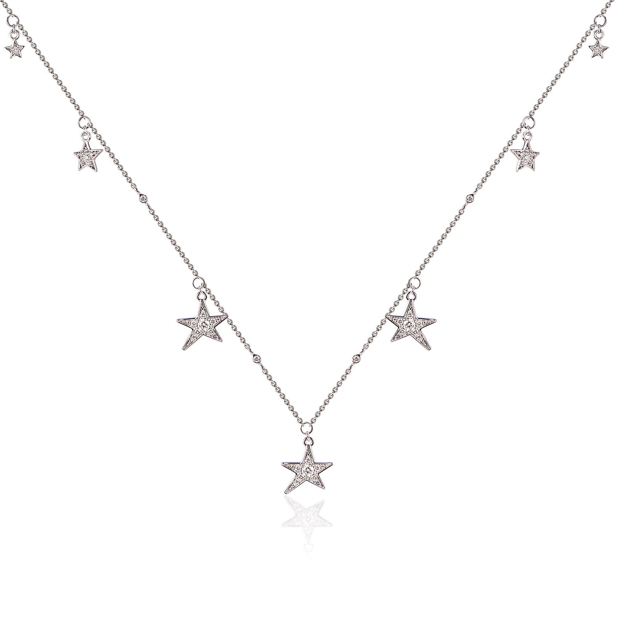 Колье из белого золота с бриллиантами