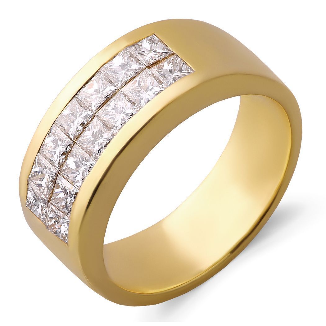 Кольцо из желтого золота с бриллиантами