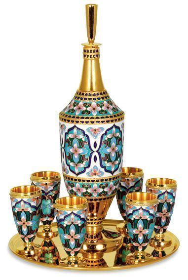 Набор для ликера из серебра