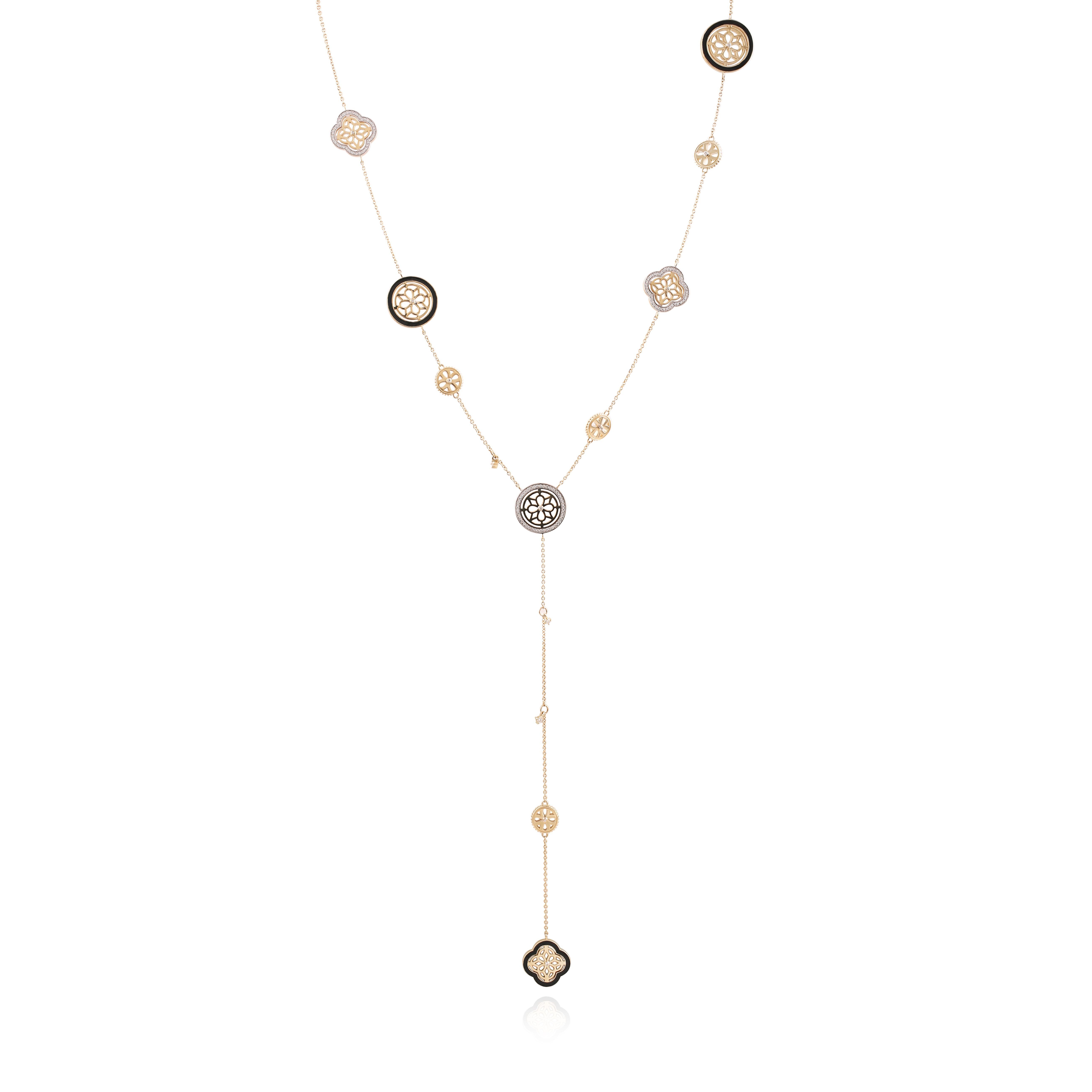 Колье из желтого золота с бриллиантами