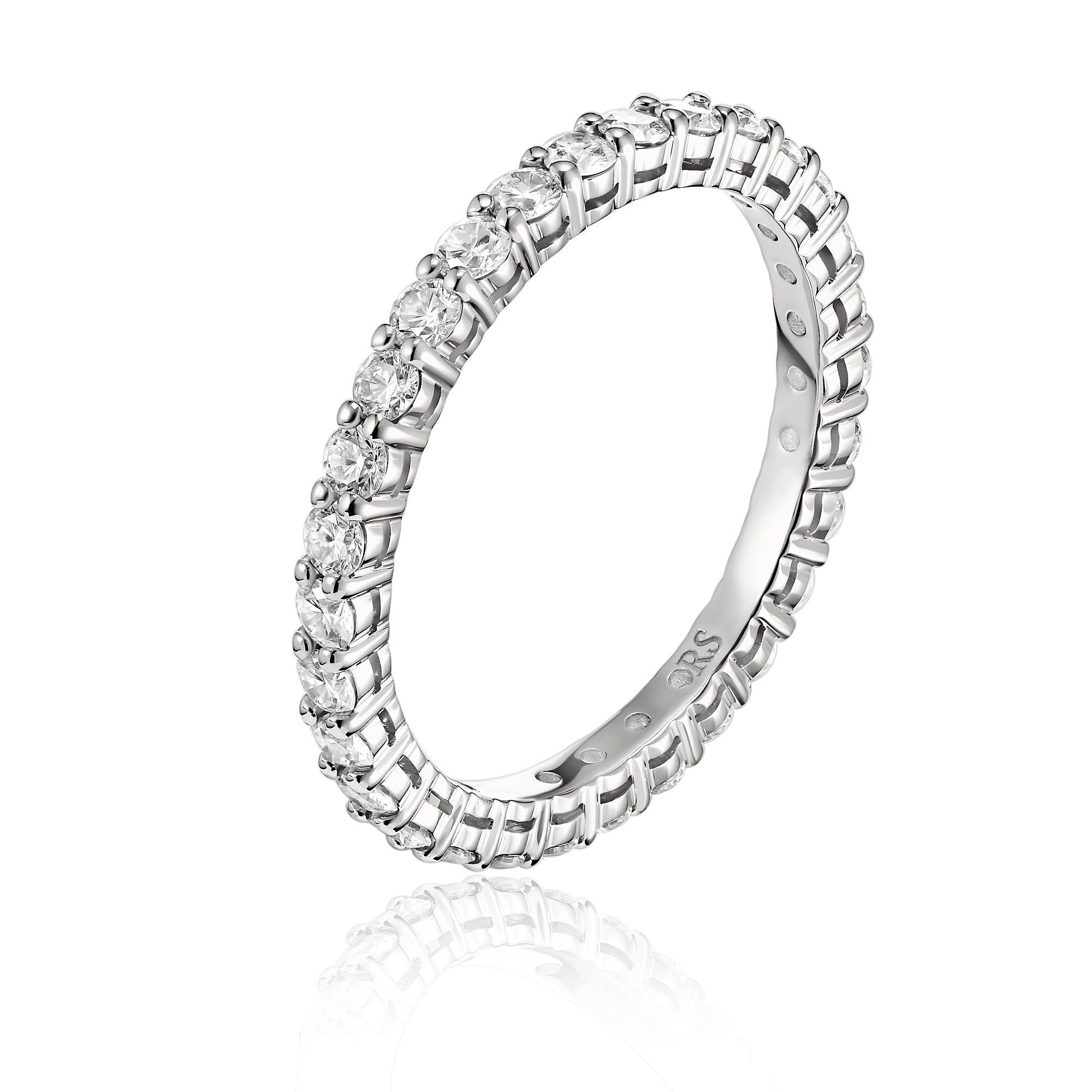 Кольцо из белого золота с бриллиантами