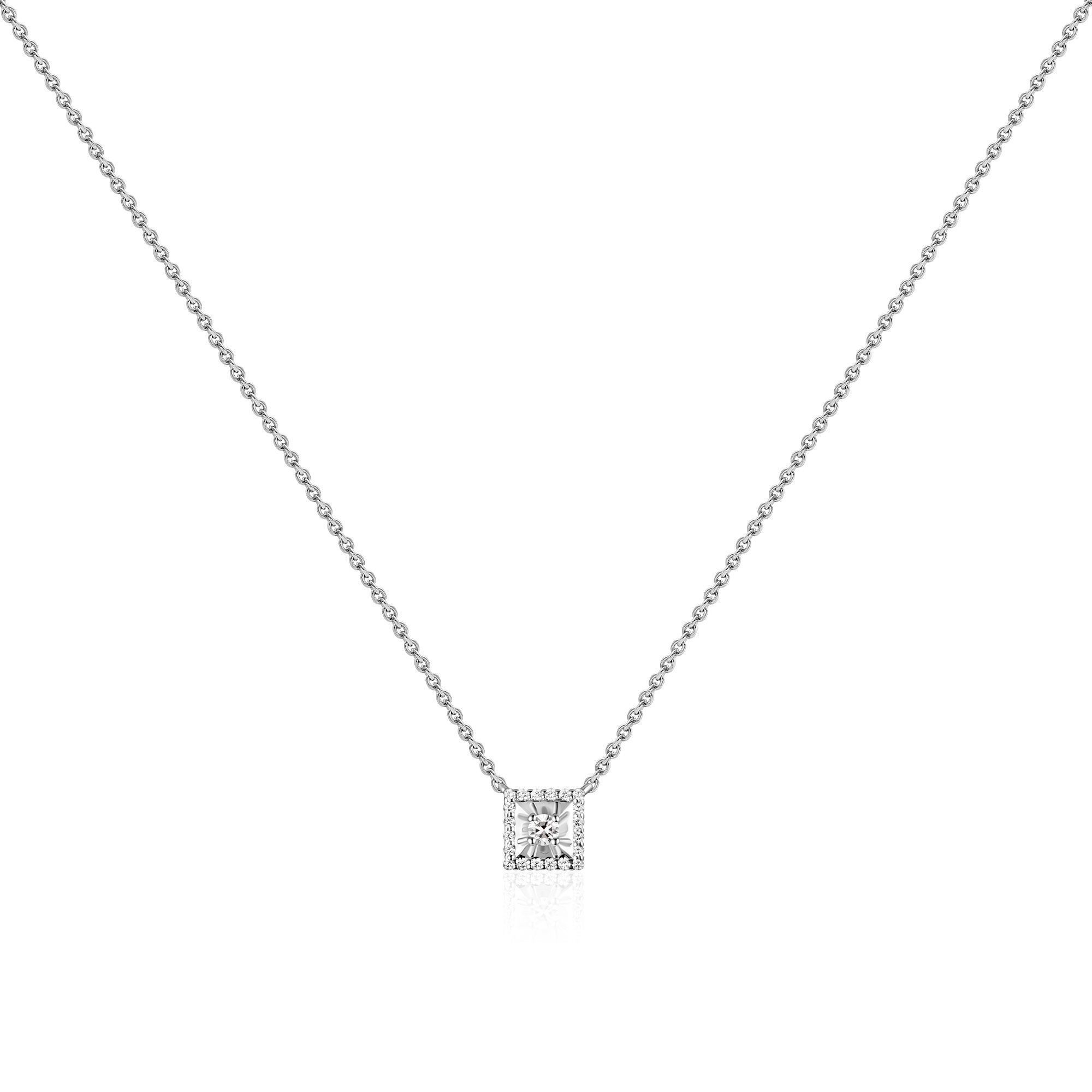 Колье из белого золота с бриллиантами