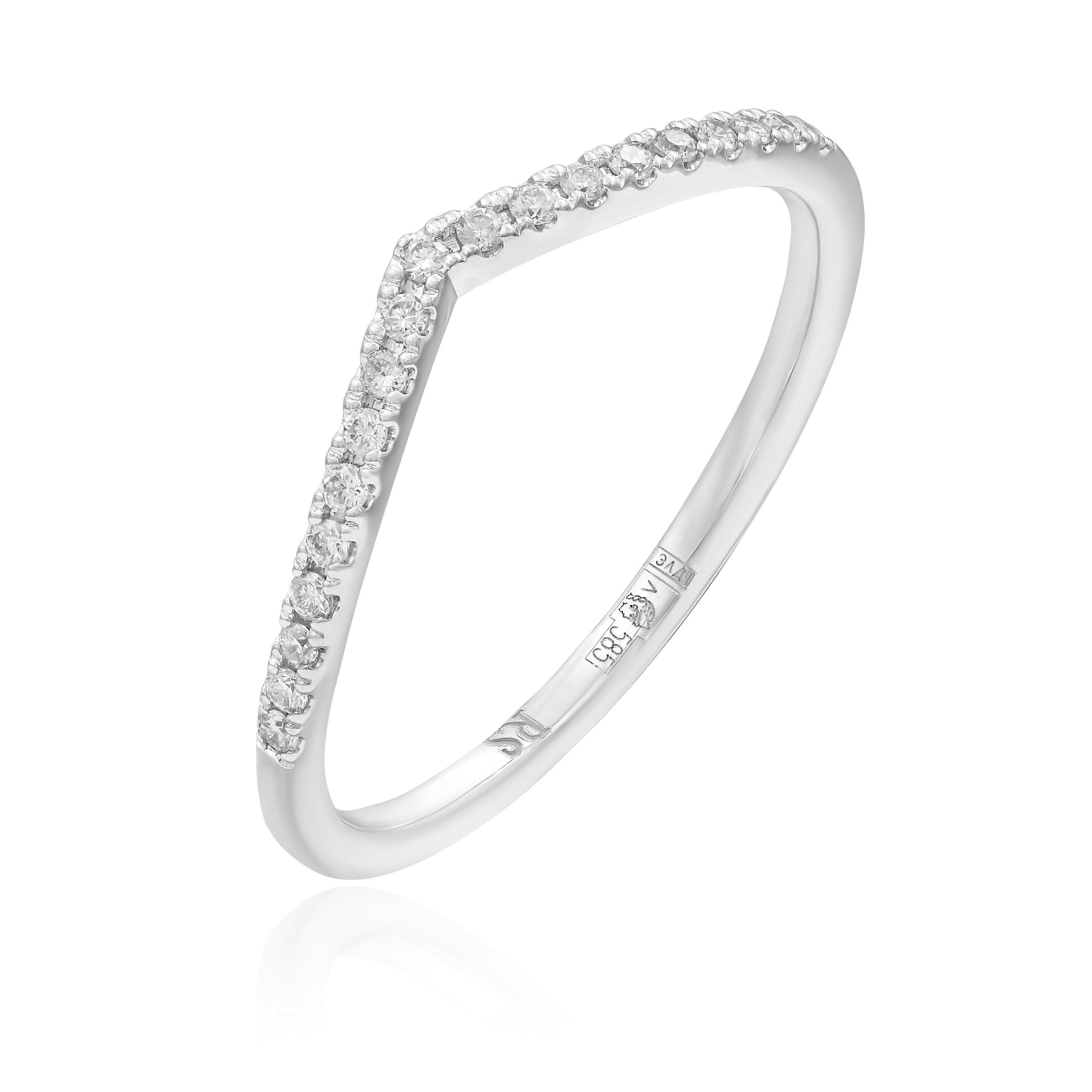 Кольцо из белого золота с бриллиантами