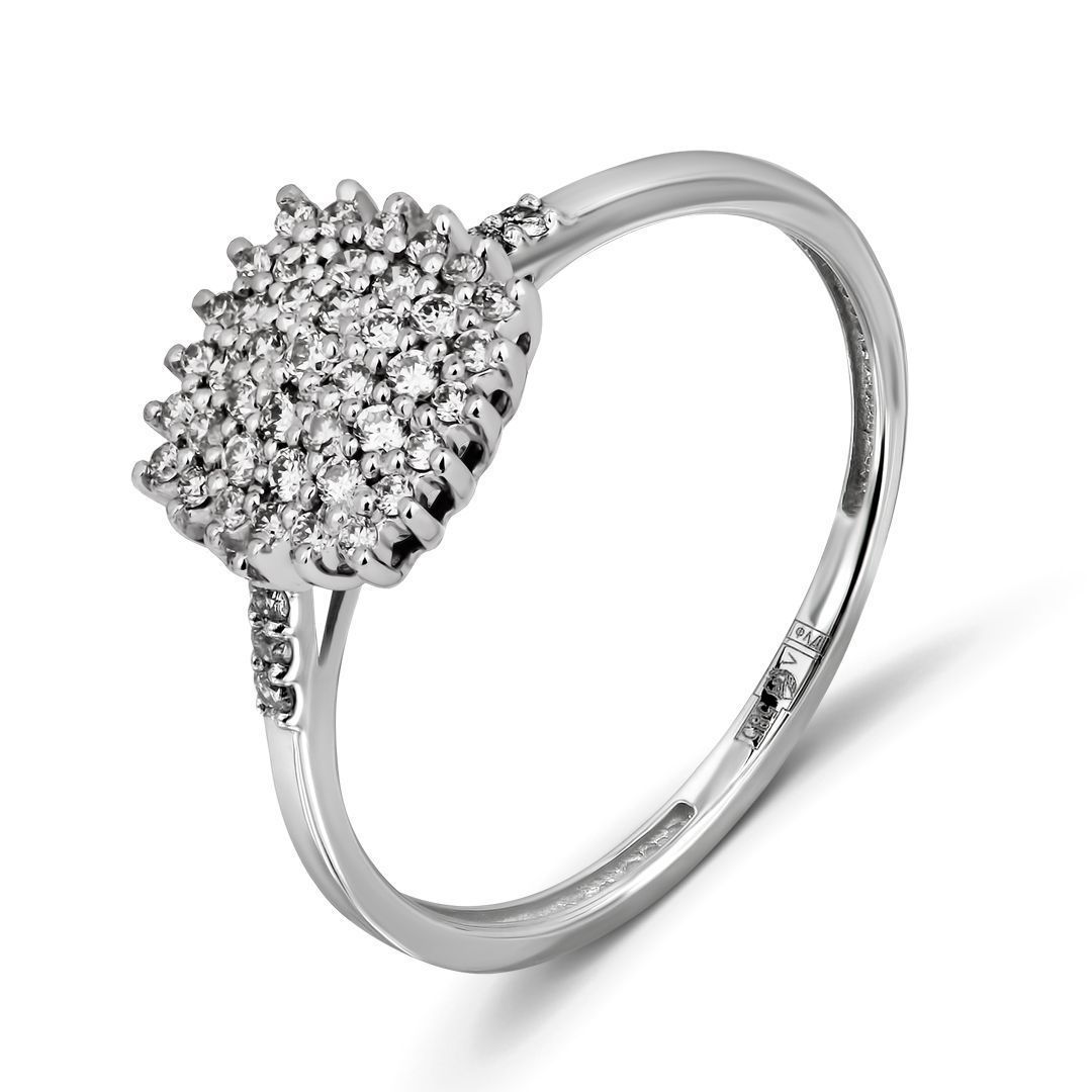 Кольцо из белого золота с бриллиантами