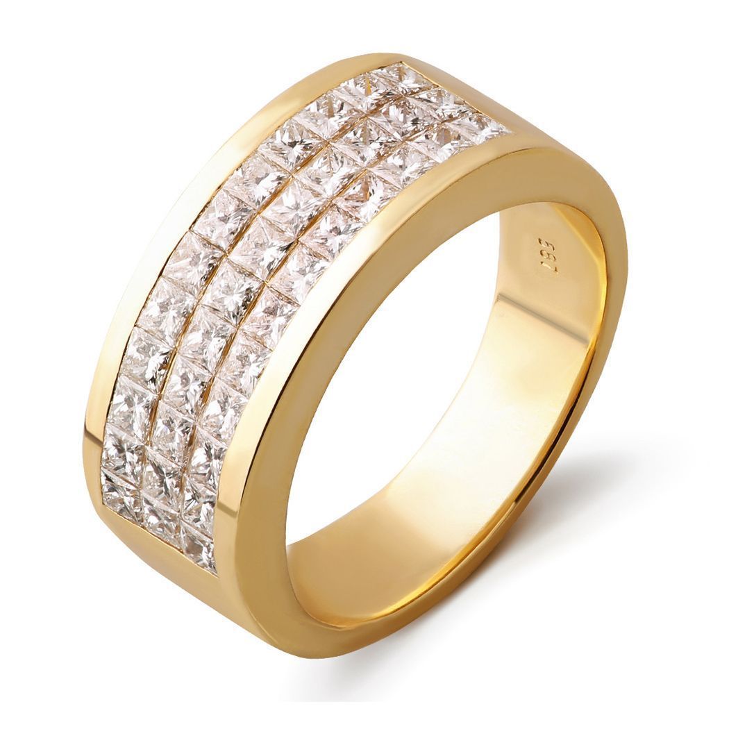 Кольцо из желтого золота с бриллиантами