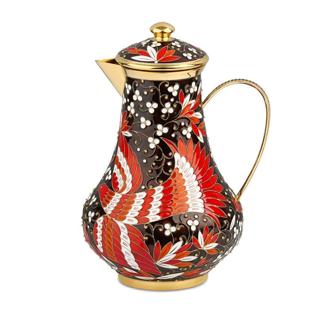 Кофейник «Птица» из серебра 