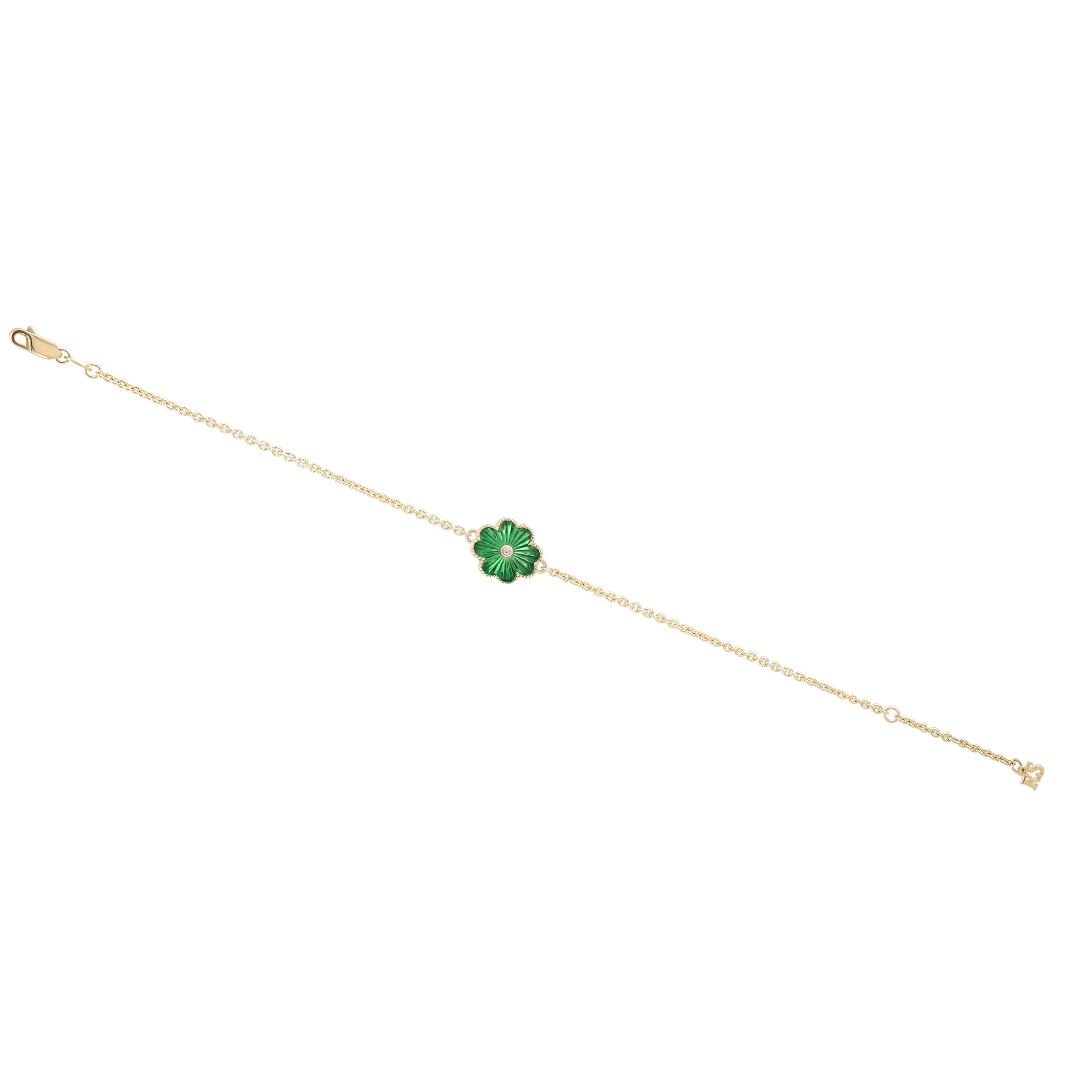 Браслет из желтого золота с бриллиантами