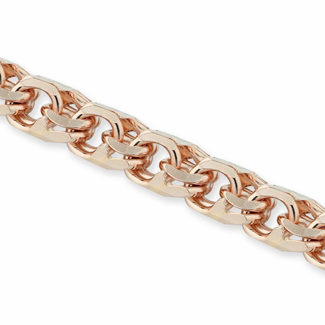 Цепь, плетение «Бисмарк» из красного золота