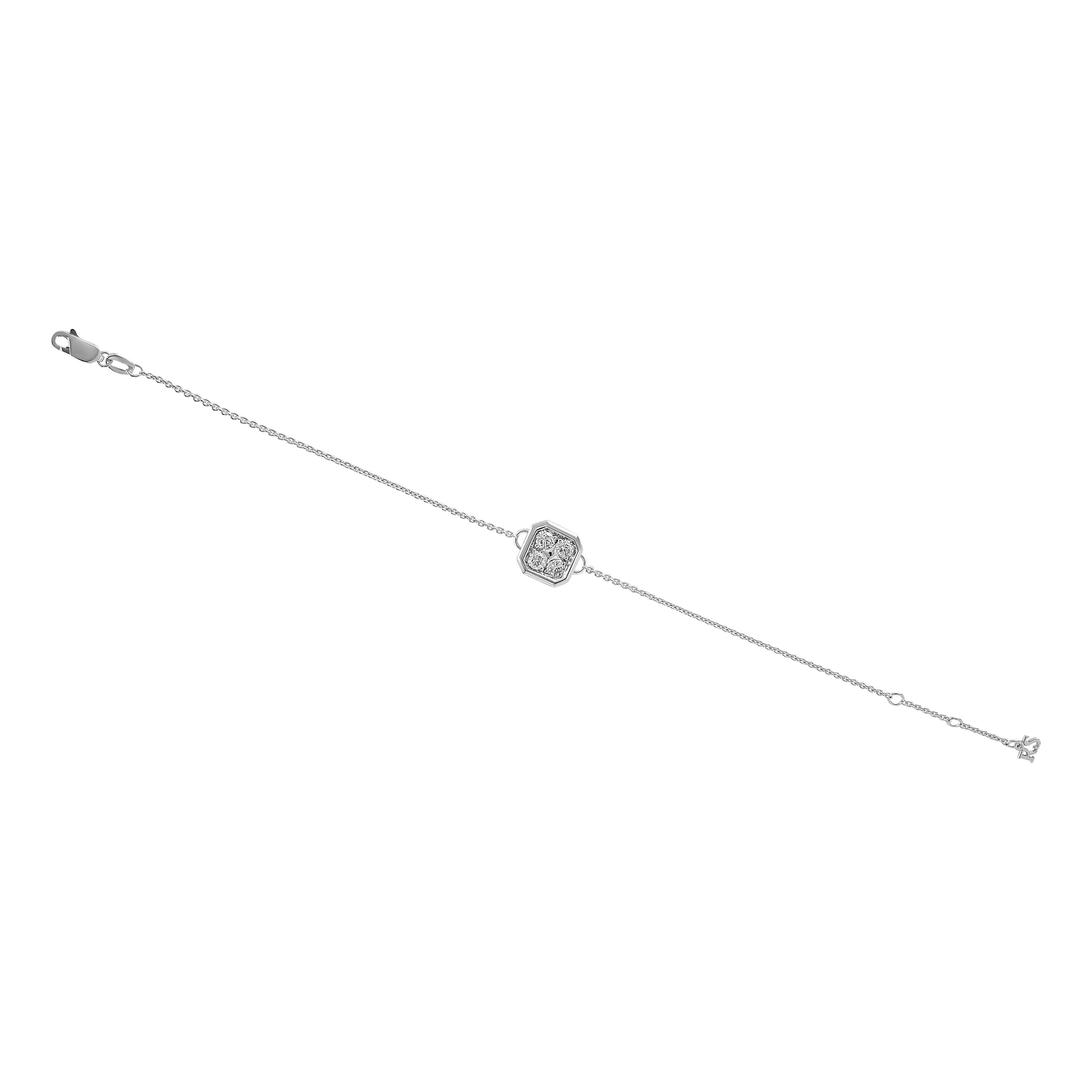 Браслет из белого золота с бриллиантами