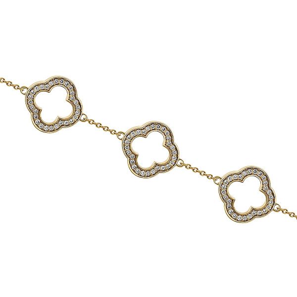 Браслет из желтого золота с бриллиантами