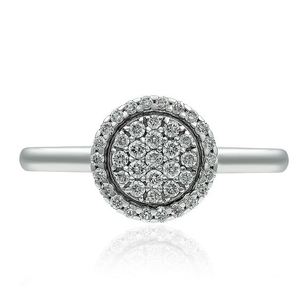 Кольцо из белого золота с бриллиантами