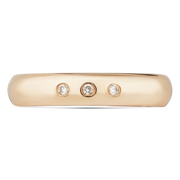 Обручальное кольцо из красного золота с бриллиантами