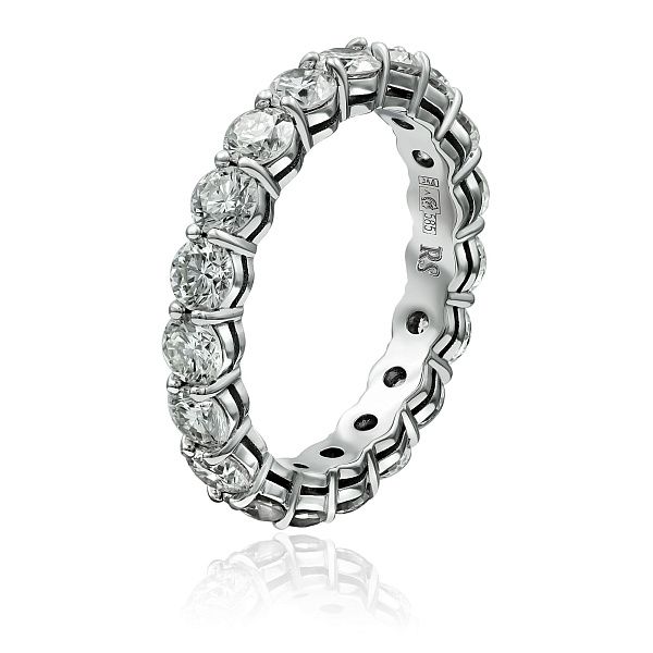 Кольцо из белого золота с бриллиантами