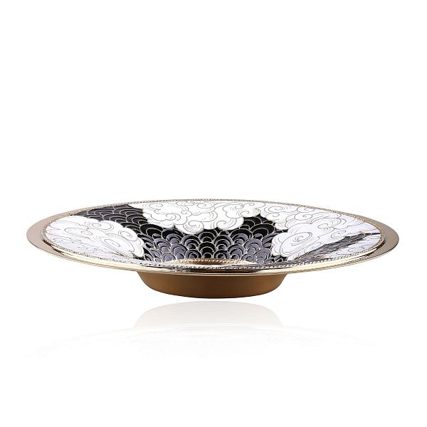 Блюдце «Дракон» из серебра