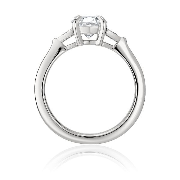 Кольцо из белого золота с бриллиантом 1.02 ct