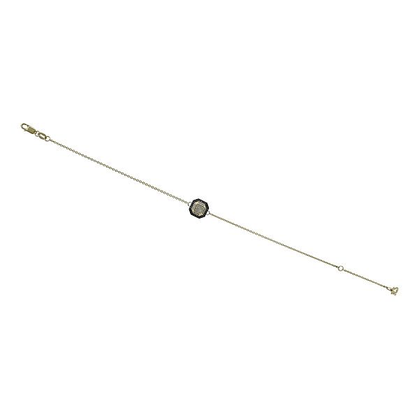 Браслет из желтого золота с бриллиантами