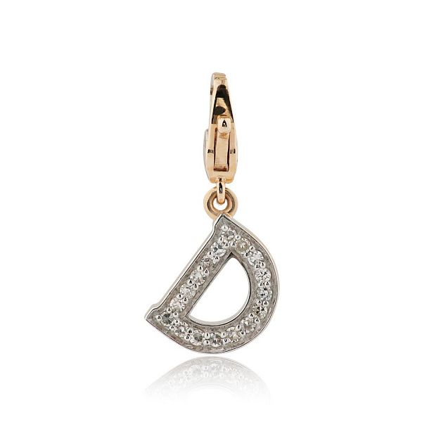 Подвеска из красного золота с бриллиантами