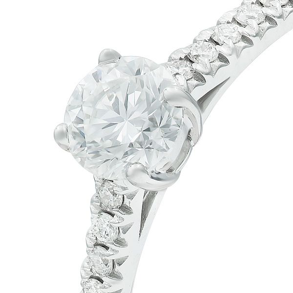 Кольцо из белого золота с бриллиантами