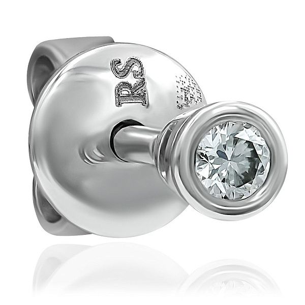 Пусеты из белого золота с бриллиантами