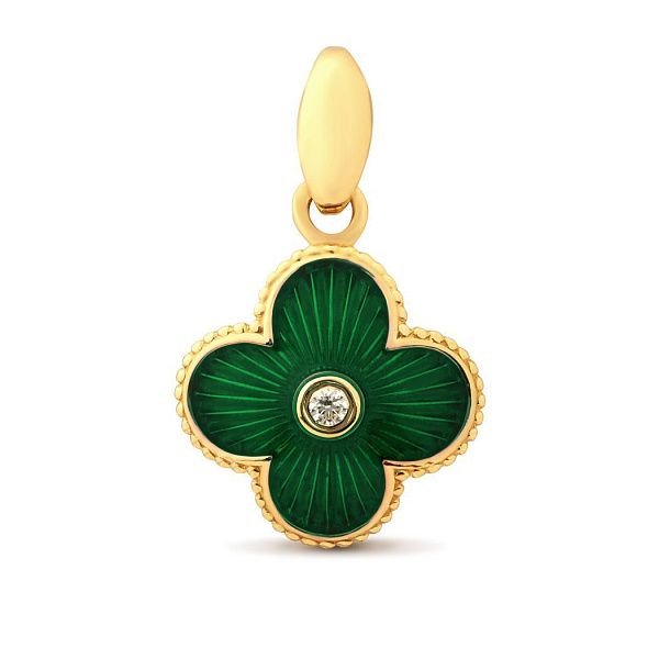 Подвеска из желтого золота с бриллиантом