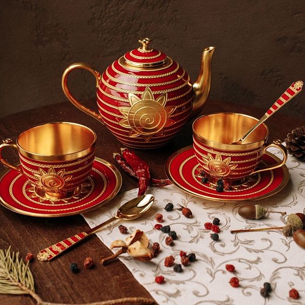 Сервиз чайный из серебра