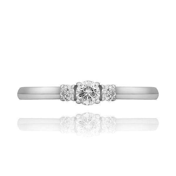 Кольцо из белого золота с бриллиантами