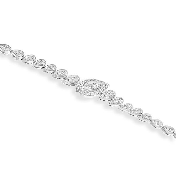 Колье из белого золота с изумрудом 1.47 ct и бриллиантами