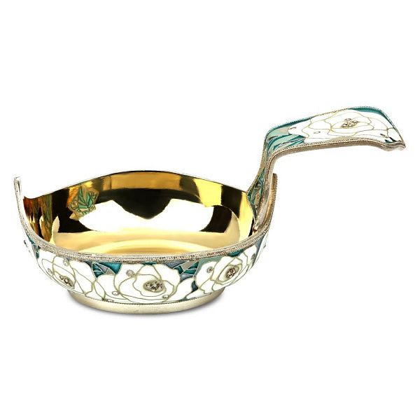 Ковш из серебра с фианитами