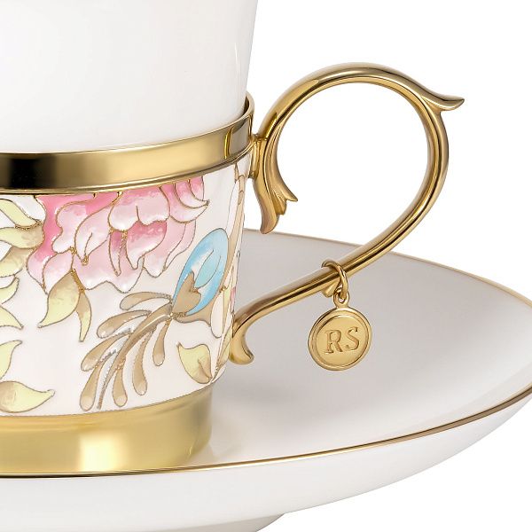 Набор кофейный «Райские птицы» из серебра 